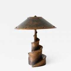 Unique Monumental Brutalist Bronze Table Lamp or Floor Light Germany 1980s - 1932948