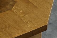 Unique Octagonal Coffee Table in Solid Oak with End Grain Wood 1950s - 4468008