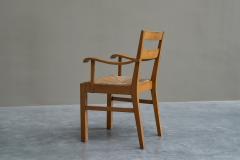 Unique Oscar Degeyter Armchair in Solid Wood and Rush Belgium 1942 - 4582062