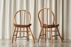 Unique Pair of Richard Lee Bathsheba Side Chairs in Oak and Hazel UK 1994 - 4396203