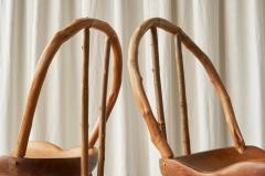 Unique Pair of Richard Lee Bathsheba Side Chairs in Oak and Hazel UK 1994 - 4396207