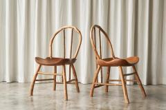 Unique Pair of Richard Lee Bathsheba Side Chairs in Oak and Hazel UK 1994 - 4396209