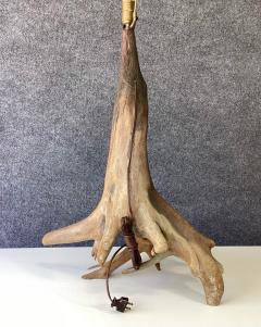 Unique Vintage Large Driftwood or Root Wood Large Table Lamp Mid Century Mod - 2618056