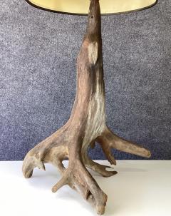 Unique Vintage Large Driftwood or Root Wood Large Table Lamp Mid Century Mod - 2618064