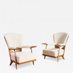 Unique Walnut Italian Arm Chairs - 4533010