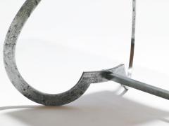 Unique art deco wrought iron side table 1940 s - 993100