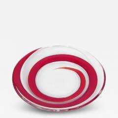Unique spiral deco blown Murano glass bowl - 4095511