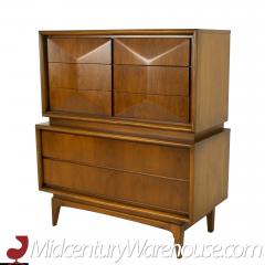 United Furniture Mid Century Diamond Highboy Dresser - 2574816