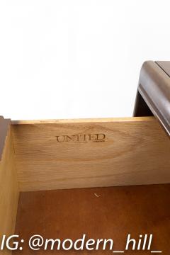 United Furniture Mid Century Walnut 7 Drawer Highboy Dresser - 1873018