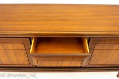 United Furniture Mid Century Walnut 9 Drawer Lowboy Dresser - 2358914