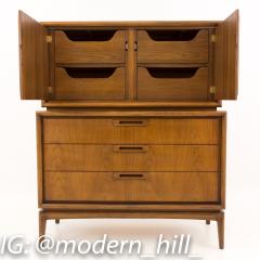 United Furniture Mid Century Walnut Highboy Dresser - 2570244