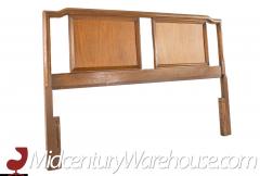 United Furniture Mid Century Walnut and Cane Queen Headboard - 2570240