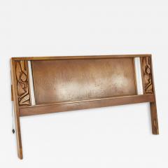 United Furniture Tiki Brutalist Mid Century Walnut Headboard with Lights - 2360551