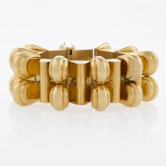 Universal Gen ve Mid 20th Century Wide Gold Bracelet - 803446