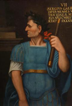 Unknown A Large Oil on Canvas Painting of Sergius Galba A Roman Emperor - 2458354