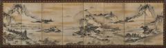 Unkoku Toyo 17th Century Japanese Screen View of West Lake by Unkoku Toyo - 4249447