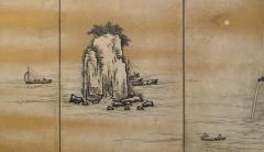 Unkoku Toyo 17th Century Japanese Screen View of West Lake by Unkoku Toyo - 4249476