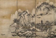 Unkoku Toyo 17th Century Japanese Screen View of West Lake by Unkoku Toyo - 4249481