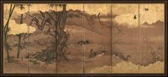Unkoku Toyo 17th Century Japanese Unkoku Screen Flowers Birds of Winter and Early Spring - 4533089