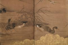 Unkoku Toyo 17th Century Japanese Unkoku Screen Flowers Birds of Winter and Early Spring - 4533098