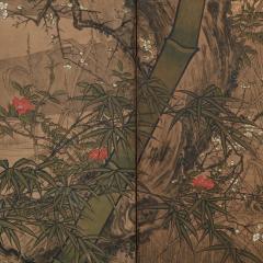 Unkoku Toyo 17th Century Japanese Unkoku Screen Flowers Birds of Winter and Early Spring - 4533100