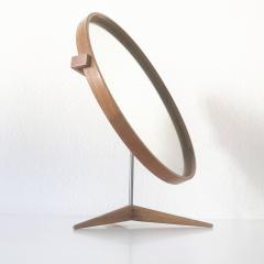 Uno Osten Kristiansson Elegant Oak Table Mirror by Uno sten Kristiansson for Luxus Sweden 1960s - 3157000