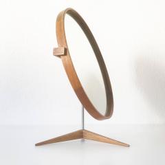 Uno Osten Kristiansson Elegant Oak Table Mirror by Uno sten Kristiansson for Luxus Sweden 1960s - 3157012