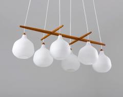 Uno Osten Kristiansson Midcentury Swedish Chandelier by Luxus Sweden - 2200425