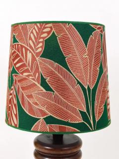 Uno Osten Kristiansson Midcentury Table or Side Lamp Turned Wood Base Sweden 1970s - 4062859