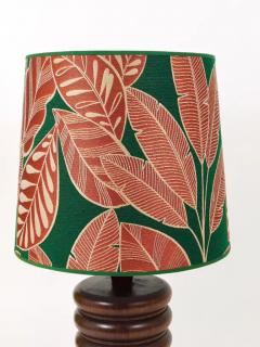 Uno Osten Kristiansson Midcentury Table or Side Lamp Turned Wood Base Sweden 1970s - 4062868
