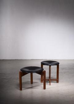 Uno Osten Kristiansson Pair of Osten Uno Kristiansson Stools for Luxus Sweden 1960s - 2377446