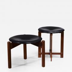 Uno Osten Kristiansson Pair of Osten Uno Kristiansson Stools for Luxus Sweden 1960s - 2379639