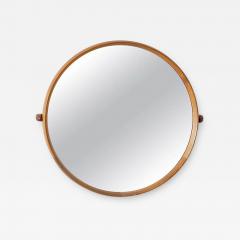Uno Osten Kristiansson Round Swedish Midcentury Mirror in Teak by Uno O sten Kristiansson for Luxus - 2392855