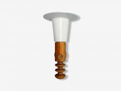 Uno Osten Kristiansson Uno Kristiansson Swedish Modern Pine Fabric Wall Sconce Sweden 1970s - 4207538