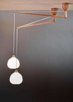 Uno Osten Kristiansson Uno sten Kristiansson pair of ceiling lamps for Luxus - 4204651