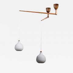 Uno Osten Kristiansson Uno sten Kristiansson pair of ceiling lamps for Luxus - 4214311