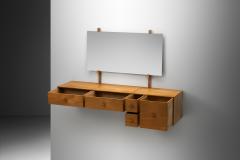 Uno Osten Kristiansson Wall Dressing Table by Uno and sten Kristiansson for Luxus Sweden 1960s - 4291720