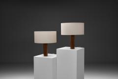 Uno Osten Kristiansson Wooden Table Lamps by Uno sten Kristiansson for Luxus Sweden Mid 20th C - 4691791