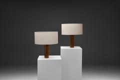 Uno Osten Kristiansson Wooden Table Lamps by Uno sten Kristiansson for Luxus Sweden Mid 20th C - 4691793