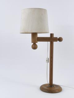 Uno Osten Kristiansson XL Pine Wood Table Lamp by Uno sten Kristiansson for Luxus Vittsj 1960s - 4516169