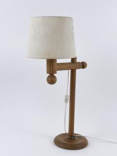 Uno Osten Kristiansson XL Pine Wood Table Lamp by Uno sten Kristiansson for Luxus Vittsj 1960s - 4516172