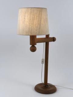 Uno Osten Kristiansson XL Pine Wood Table Lamp by Uno sten Kristiansson for Luxus Vittsj 1960s - 4516173