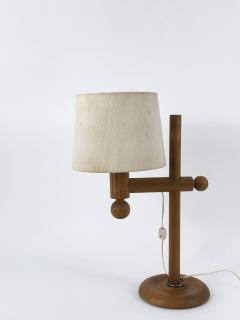 Uno Osten Kristiansson XL Pine Wood Table Lamp by Uno sten Kristiansson for Luxus Vittsj 1960s - 4519181