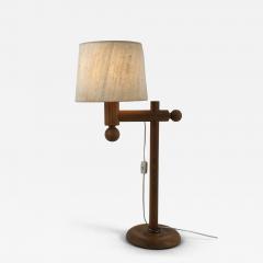 Uno Osten Kristiansson XL Pine Wood Table Lamp by Uno sten Kristiansson for Luxus Vittsj 1960s - 4519409
