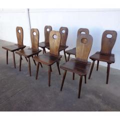 Uno hren Set of 8 Rustic Scandinavian Dining Chairs Attributed to Uno hr n - 2309154