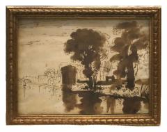 Unsigned impressionist ink drawing - 4254985