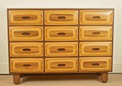 Unusual 12 Drawer Mixed Wood Dresser - 2124445