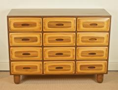 Unusual 12 Drawer Mixed Wood Dresser - 2124447