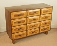 Unusual 12 Drawer Mixed Wood Dresser - 2124448