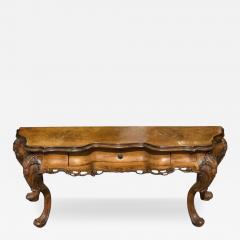 Unusual Antique Italian Fruitwood Low Console Table - 4127756